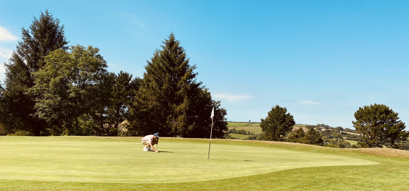 Putting on a green at Truro Golf Club